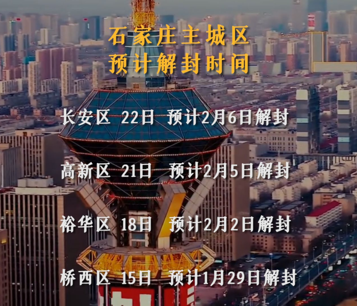 石家庄什么时候解封的/石家庄什么时候解封的?