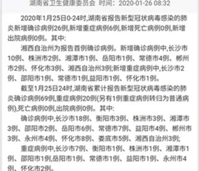 湖南新增确诊病例6例详情（湖南新增确诊病例6例详情查询）