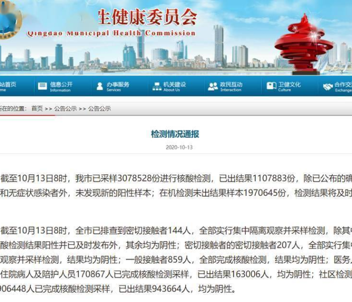 青岛最新疫情信息:青岛 最新疫情