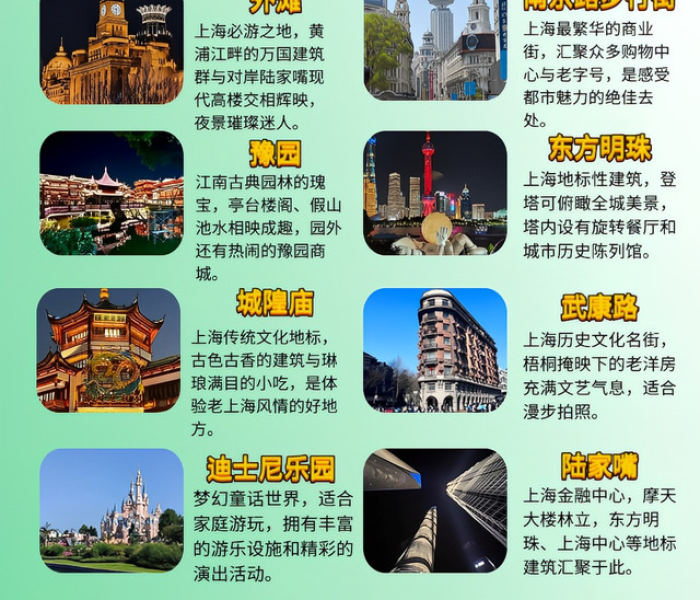 上海必去的10个景点/国庆节上海有什么好玩的地方