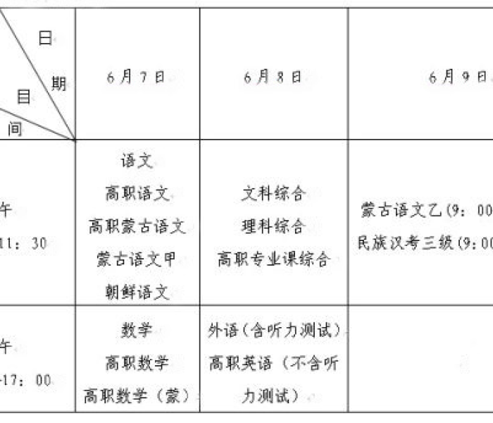 2015高考时间/2015年高考考试时间