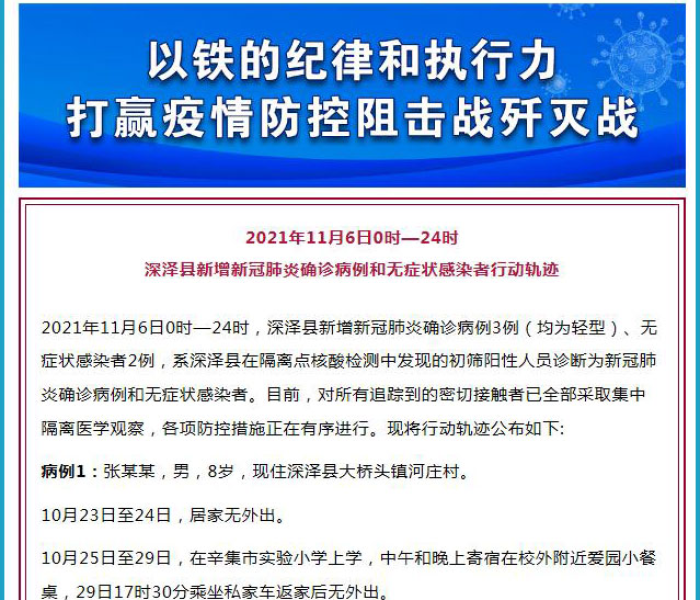 石家庄深泽县疫情轨迹（石家庄深泽最新疫情）