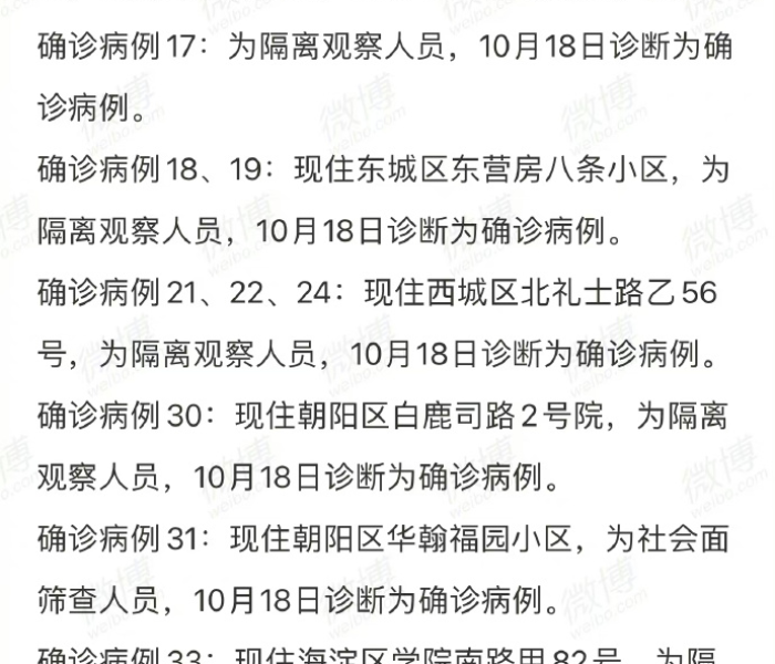 关于北京新增18例的信息