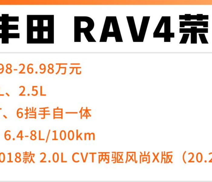 一汽丰田RAV4荣放价格（一汽丰田RAV4荣放价格25排量）