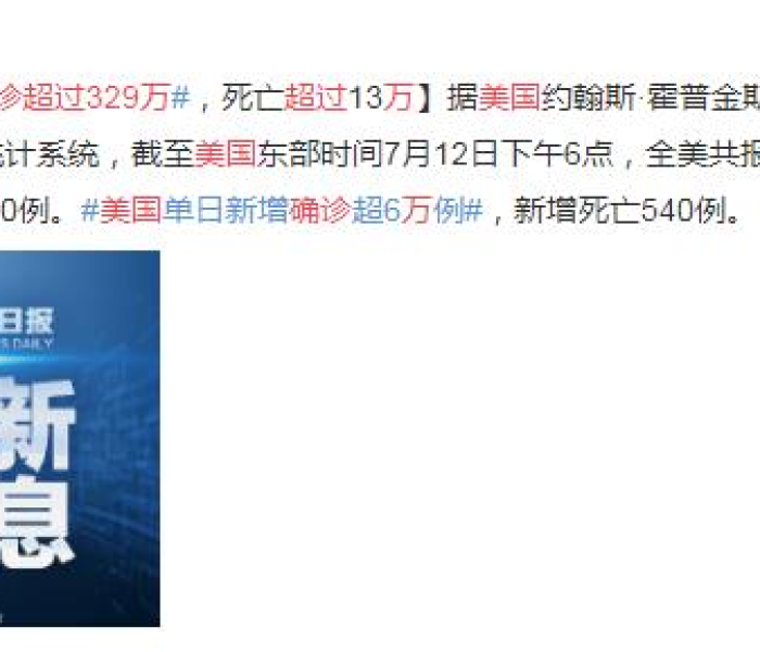 美国新冠疫情最新消息现况（美国新冠疫情最新消息现况如何）